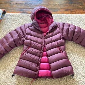 Arc'teryx Burgundy Puffer Jacket